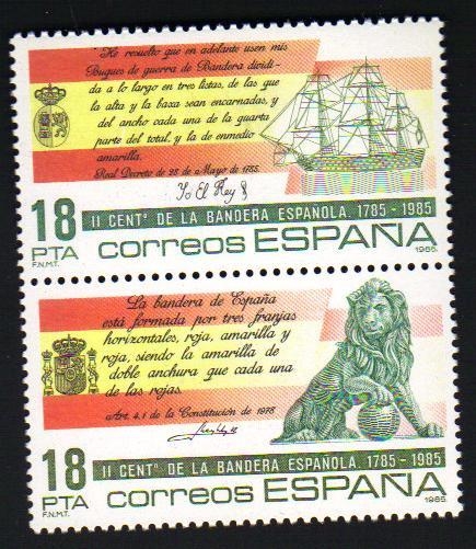 1985  II CENTENARIO DE LA BANDERA ESPAÑOLA