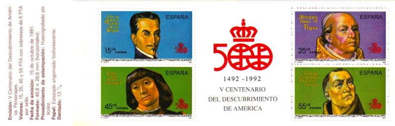 1991 - V CENTENARIO DEL DESCUBRIMIENTO DE AMERICA 1492 - 1992