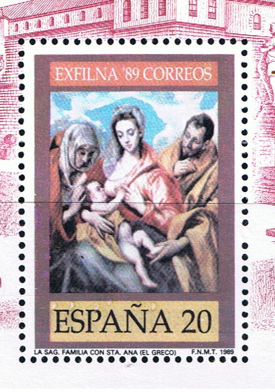 Edifil  3011  Exposición Filatélica Nacional Exfilna´89.  