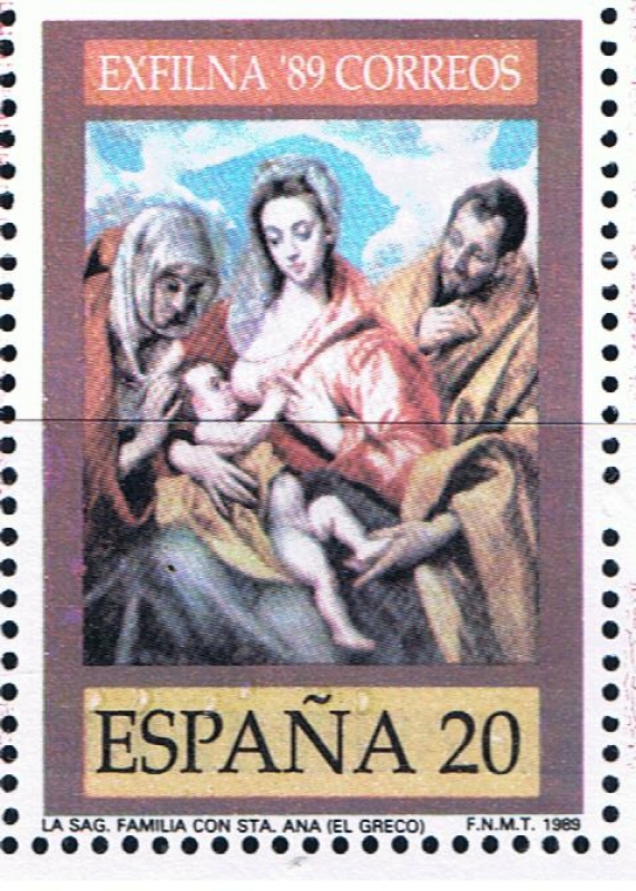 Edifil  3011  Exposición Filatélica Nacional Exfilna´89.  