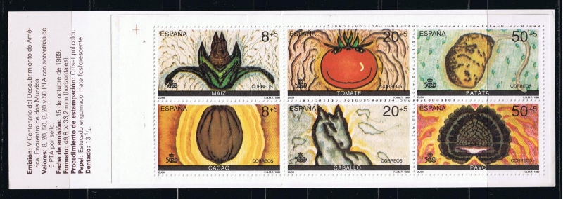Edifil  3029C  V Cente. del Descubrimiento de América. Encuentro de los Mundos.  