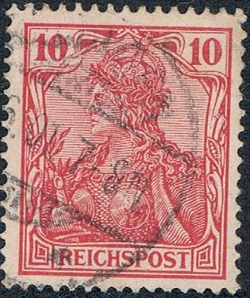 ALEGORIA DE GERMANIA 1900. LEYENDA: REICHPOST. Y&T Nº 54