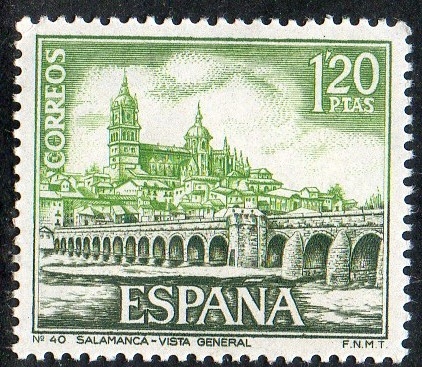 1876- Serie turística. Vista general de Salamanca. 