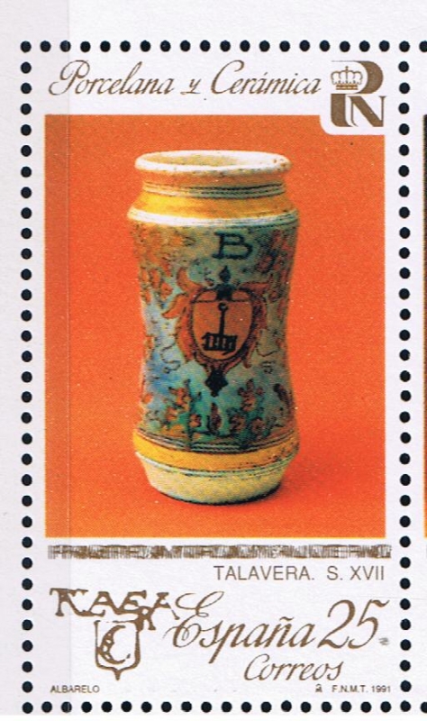 Edifil  3111  Patrimonio Artístico Nacional. Porcelana y cerámica.  