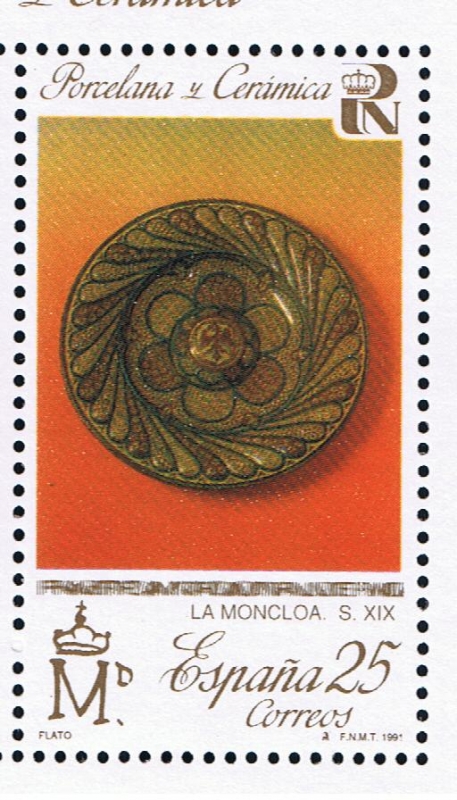 Edifil  3114  Patrimonio Artístico Nacional. Porcelana y cerámica.  