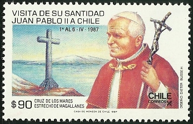 VISITA DE SU SANTIDAD JUAN PABLO II A CHILE - CRUZ DE LOS MARES