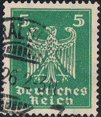 NUEVA ÁGUILA HERÁLDICA 1924-25. FILIGRANA B. Y&T Nº 349