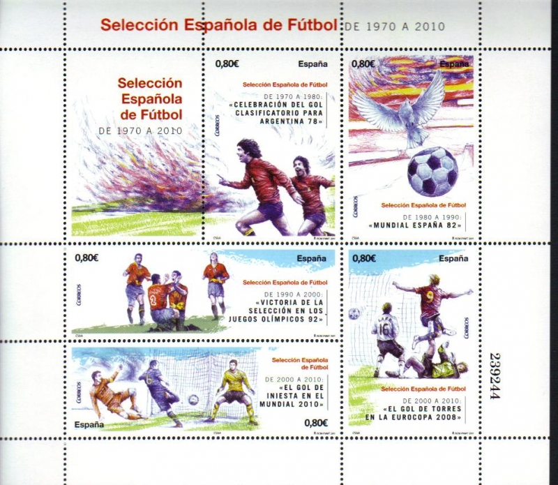 SELECCION ESPAÑOLA DE 1970 A 2010