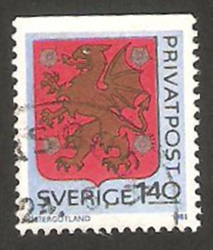 1127 - Escudo de la Provincia de Ostergotland