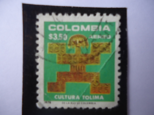 Cultura Tolima - colgante de oro, precolombino.