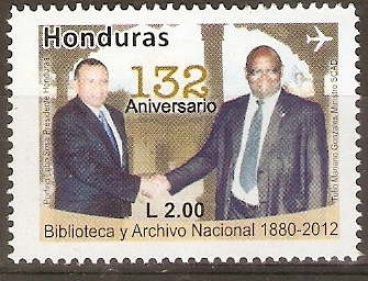 ANIVERSARIO  BIBLIOTECA  Y  ARCHIVO  NACIONAL - PORFIRIO  LOBO  Y  TULIO  M.  GONZALES