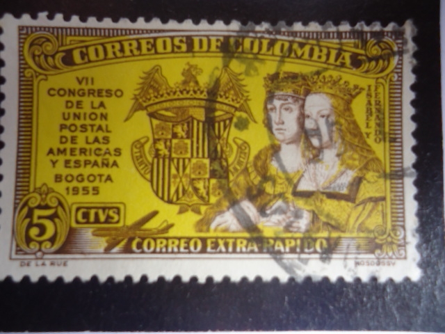 VII Congreso de la Unión Postal de las Américas y España -Bogotá 1955 (Isabel y Fernando)