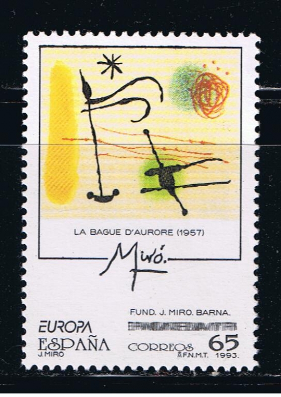 Edifil  3251  Europa. Obras de Joan Miró.  