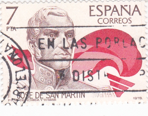 AMERICA-ESPAÑA. José de San Martín (1778-1850)      (Q)
