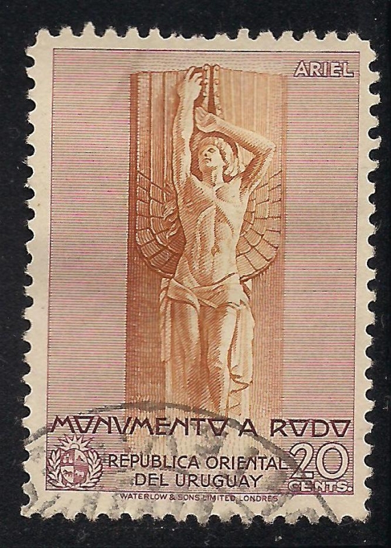 La dedicación del monumento Rodó. Estatua de Ariel.