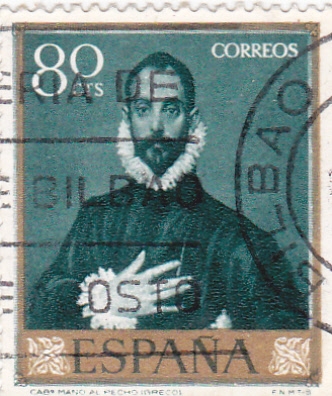 PINTURA-El Caballero de la mano en el pecho   - (El Greco) (R)