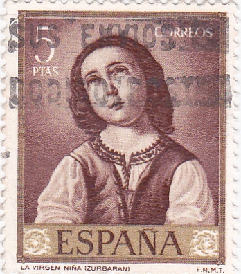 PINTURA-La Virgen Niña  -(Francisco de Zurbarán) (R) venta.