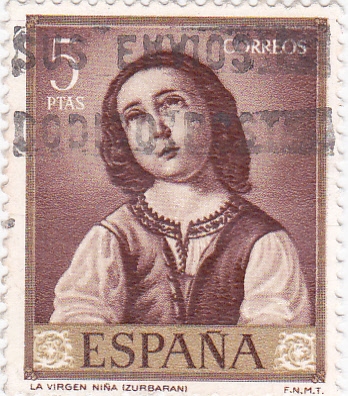 PINTURA-La Virgen Niña  -(Francisco de Zurbarán) (R) venta.