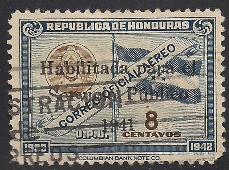 Bandera y el escudo de Honduras