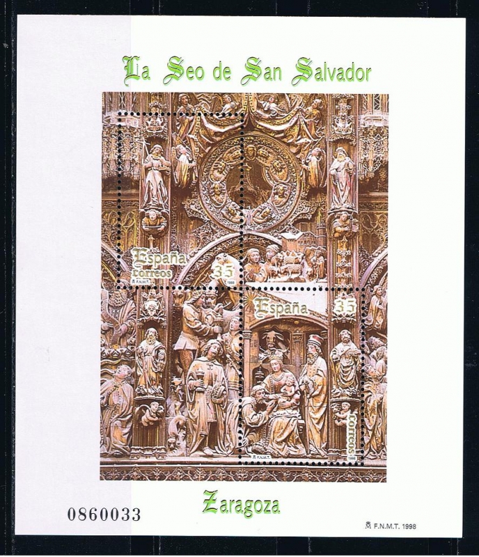 Edifil  3595  La Seo de San Salvador de Zaragoza.  