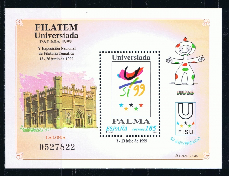 Edifil  3648  Filatem-Universiada Palma 1999.  