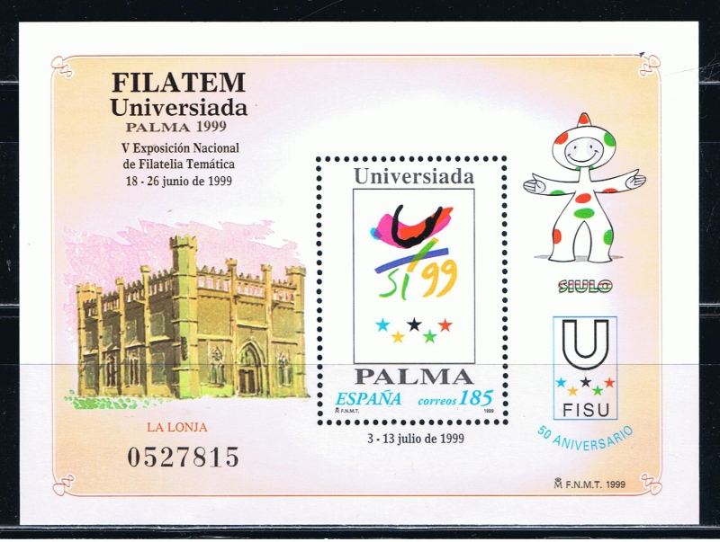 Edifil  3648  Filatem-Universiada Palma 1999.  