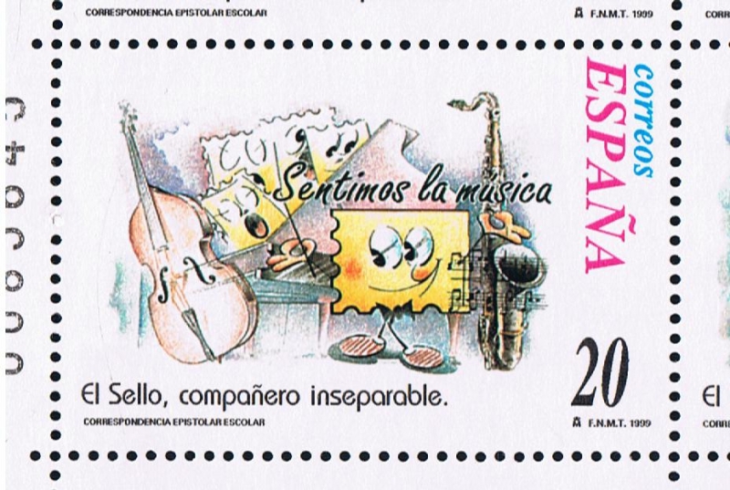 Edifil  3674  Correspondencia Epistolar Escolar.  El sello compañero inseparable.  