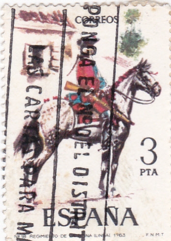 Regimiento de la Reina, Línea 1763-UNIFORMES MILITARES   (S)