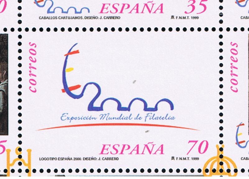 Edifil  3681  Exposición Mundial de Filatelia España 2000.  