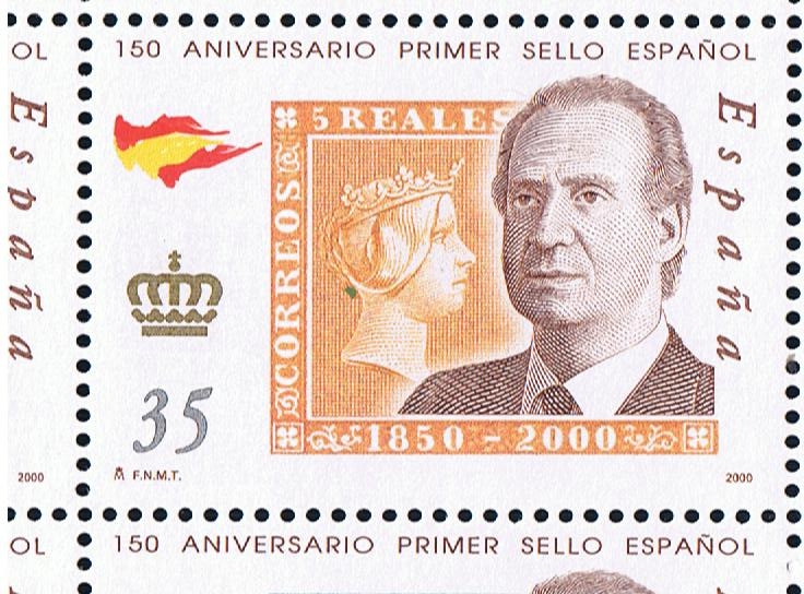 Edifil  3689  150 aniver. del primer sello español.  