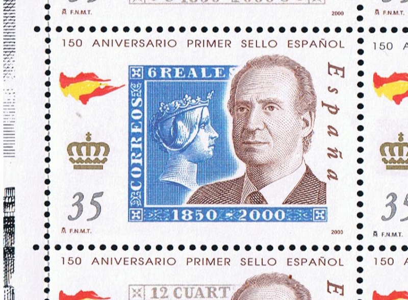 Edifil  3690  150 aniver. del primer sello español.  