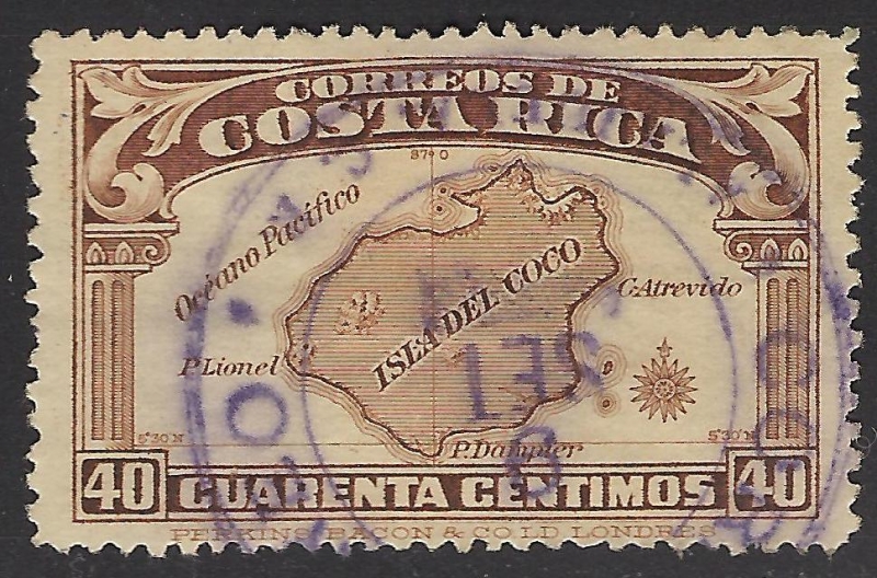 MAPA DE LA ISLA DEL COCO