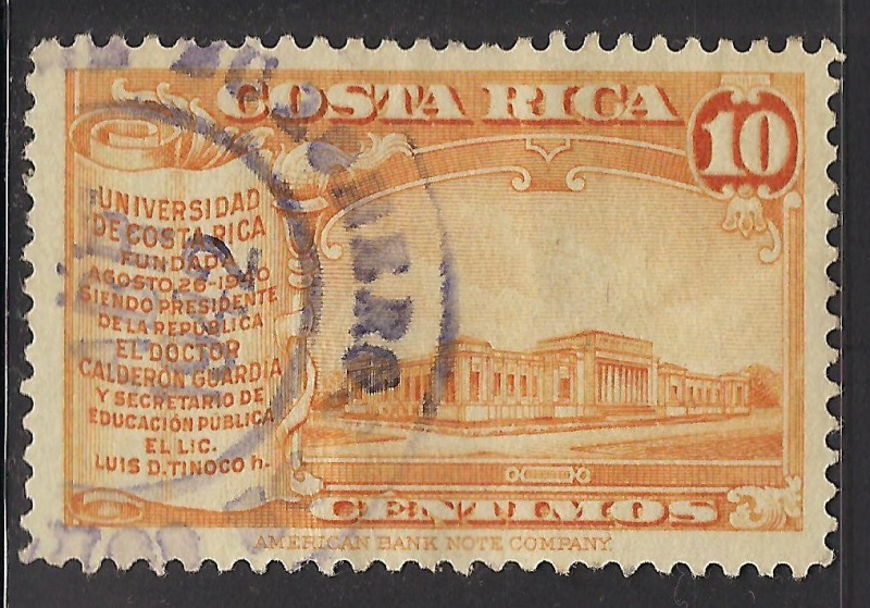 NUEVA UNIVERSIDAD DE COSTA RICA, FUNDADA EN 1940.