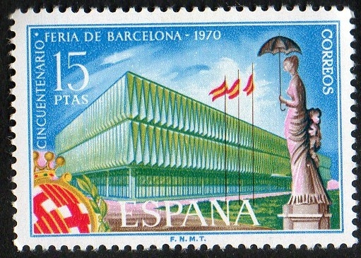 1975- Cincuentenario de la Feria de Barcelona.Palacio del Cincuentenario.