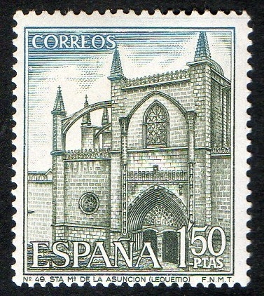 1984- Serie turística. Iglesia se Ata. María de la Asunción , Lequeitio ( Vizcaya ).