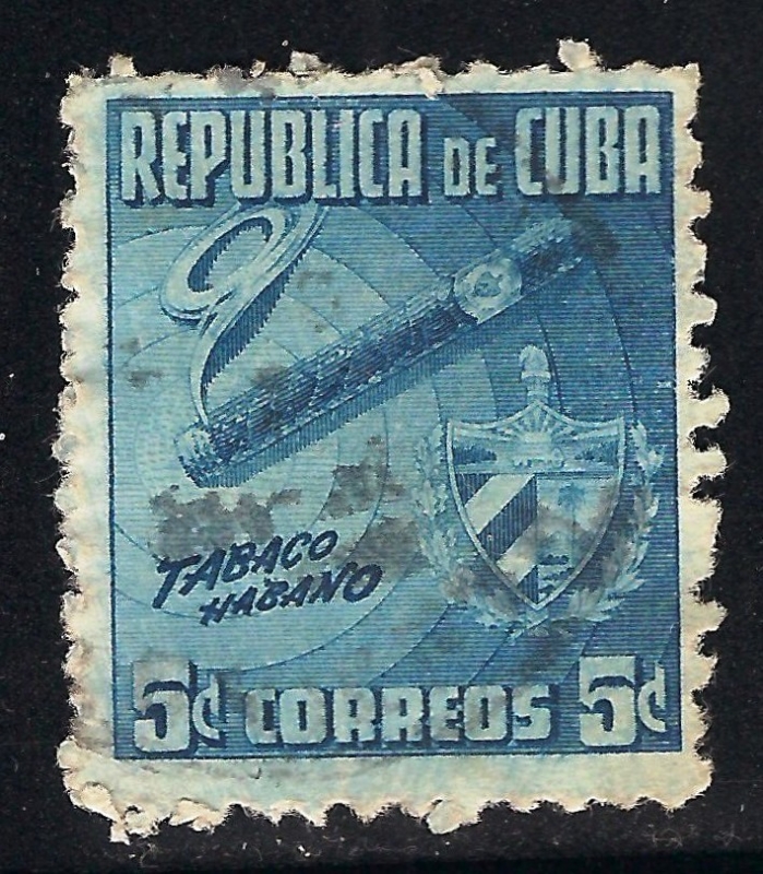 TABACO Y ESCUDO DE ARMAS DE CUBA.