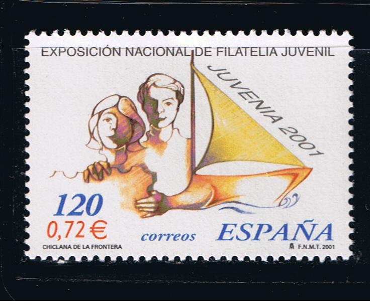 Edifil  3781  Exposición Nacional de Filatelia Juvenil Juvenia 2001.  
