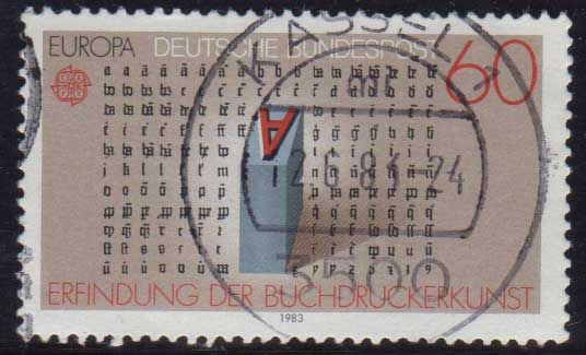 1983 Invención de la tipografía por Gutenberg - Ybert:1007