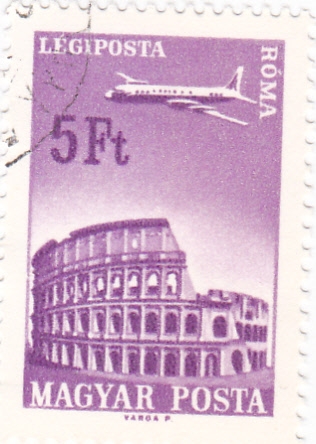 Avión sobrevolando- Roma 