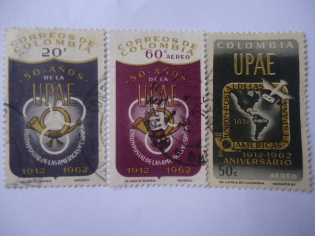 UNIÓN POSTAL DE LAS AMÉRICAS Y ESPAÑA-50 Años de la UPAE 1912-1962