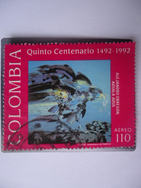 Alejandro Obregón (1920-1992) - Aguila Azul -Quinto Centenario del Descubrimiento de América-1492-19