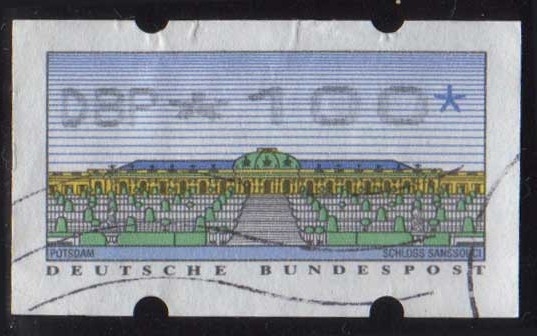 1993 Timbres, tipo Klussendorf. Castillo de San Souci en Postdam - Ybert:2