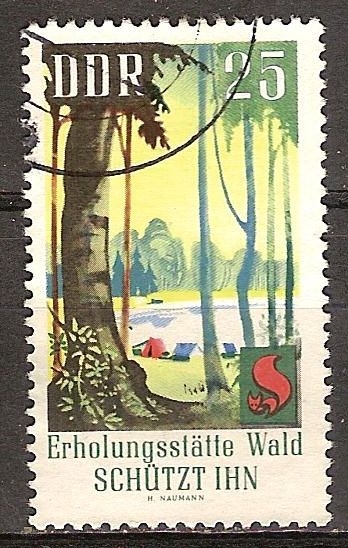 Protección forestal, campamento Woodland-DDR