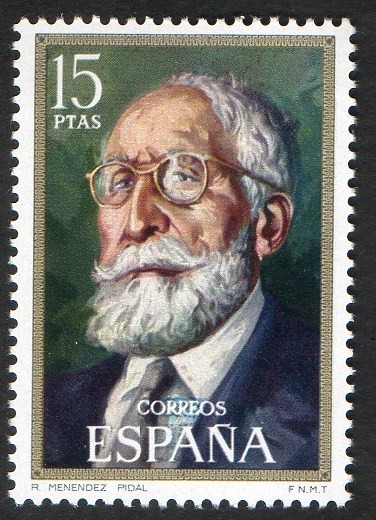 2030- Centenario de celebridades. Ramón Menéndez Pidal ( 1869-1968 ).