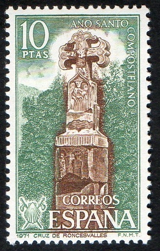 2053- Año Santo Compostelano. Cruz de Roncesvalles ( Navarra ).