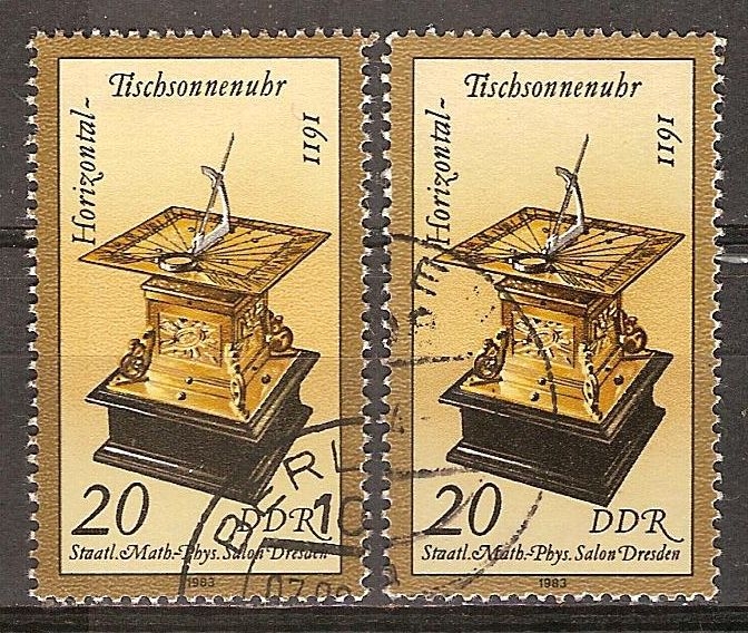Mesa horizontal reloj de sol de 1611-DDR.