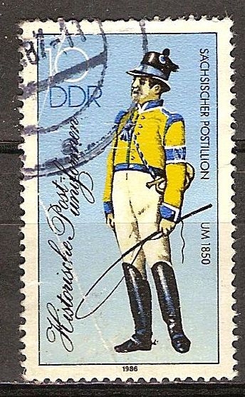 Uniformes de Correos de 1850. Saxon Postilion-DDR.