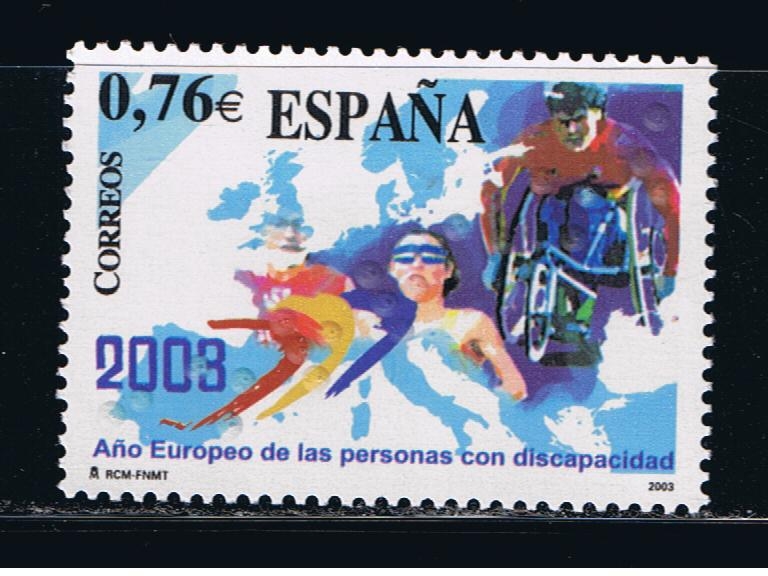 Edifil  3985  Año europeo de las personas con discapacidad.  