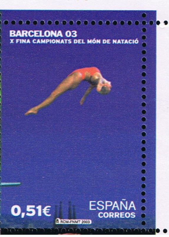 Edifil  3991 B  Campeonatos del Mundo de Natación Barcelona´03.  