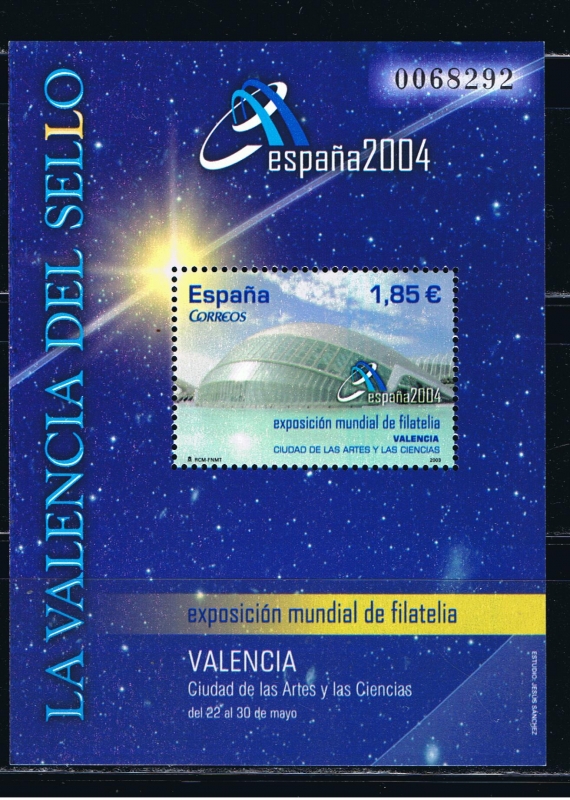 Edifil  4034 SH  Exposición Mundial de Filatelia España´2004. Valencia.  